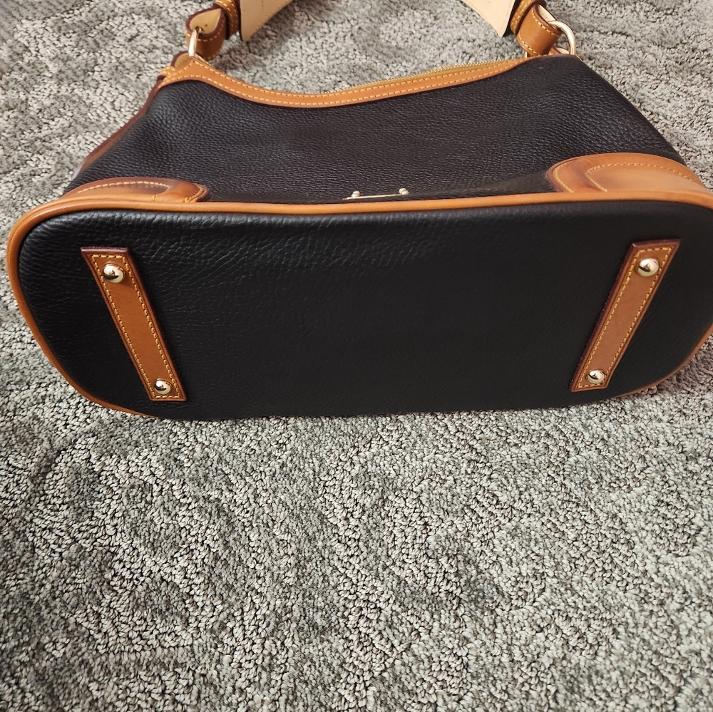Dooney & Bourke Handbag #7L960 - Black / Brown - Pebble Leather - Picture 11 of 13
